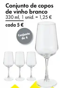 TEDi Conjunto de copos de vinho branco promoção