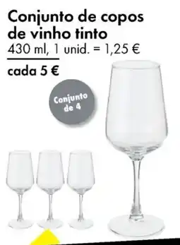 TEDi Conjunto de copos de vinho tinto promoção