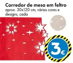 TEDi Corredor de mesa em feltro promoção