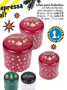 TEDi Latas para bolachas promoção