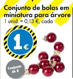 TEDi Conjunto de bolas em miniatura para árvore promoção