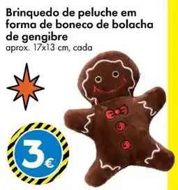 TEDi Brinquedo de peluche em forma de boneco de bolacha de gengibre promoção