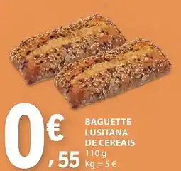 E.Leclerc Baguette lusitana de cereais promoção