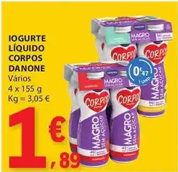 E.Leclerc Iogurte líquido corpos danone promoção