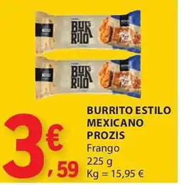 E.Leclerc Burrito estilo mexicano prozis frango promoção
