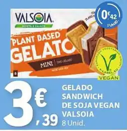 E.Leclerc Gelado sandwich de soja vegan valsoia promoção