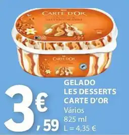 E.Leclerc Gelado les desserts carte d'or promoção