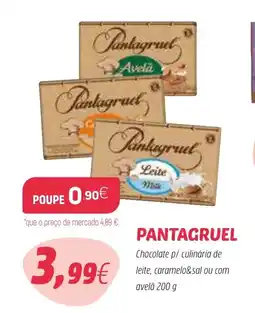 Coviran PANTAGRUEL Chocolate p/ culinária de leite, caramelo&sal ou com avelã promoção