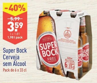 ALDI Super Bock Cerveja sem Álcool 6x33cl promoção