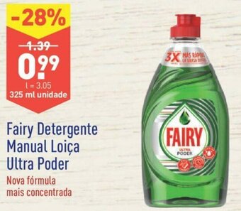 ALDI Fairy Detergente Manual Loiça Ultra Poder 325ml promoção