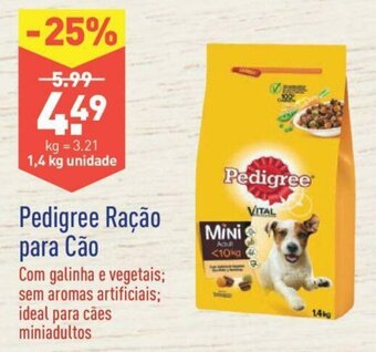 ALDI Pedigree Ração para Cão 1,4kg promoção