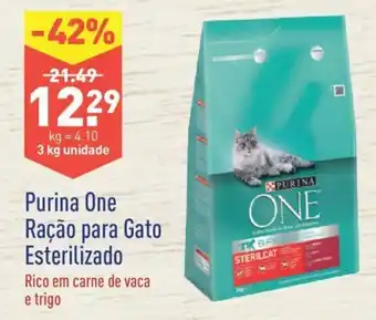 ALDI Purina One Ração para Gato Esterilizado 3kg promoção