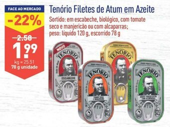 ALDI Tenório Filetes de Atum em Azeite 78g promoção