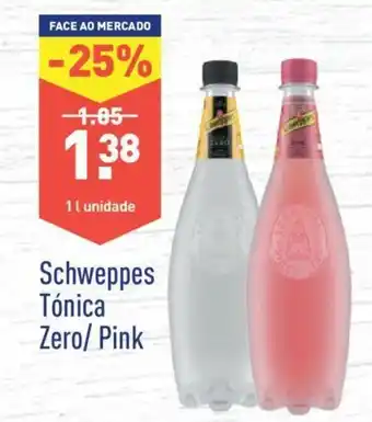 ALDI Schweppes Tónica Zero/Pink 1L promoção