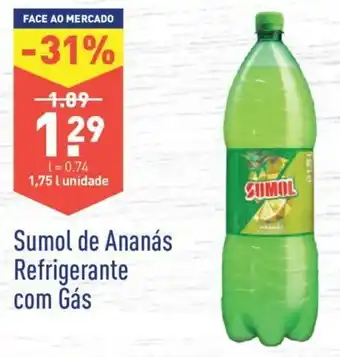 ALDI Sumol de Ananás Refrigerante com Gás 1,75L promoção
