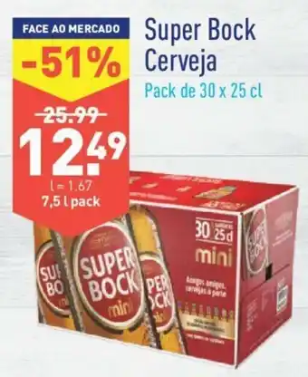 ALDI Super Bock Cerveja 30x25cl promoção