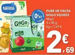 E.Leclerc Puré de fruta gogo squeez promoção