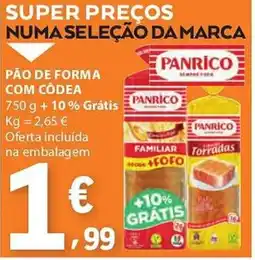 E.Leclerc Pão de forma com côdea promoção
