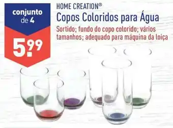 ALDI Home Creation Copos Coloridos para Água promoção