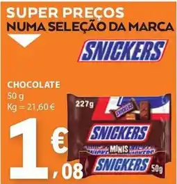 E.Leclerc Snickers chocolate promoção