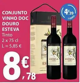 E.Leclerc Conjunto vinho doc douro esteva promoção