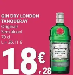 E.Leclerc Gin dry london tanqueray promoção