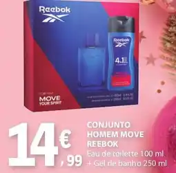 E.Leclerc Conjunto homem move reebok promoção