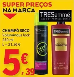E.Leclerc Tresemmé champo seco voluminous lock promoção
