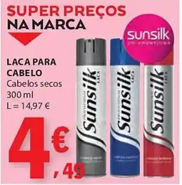 E.Leclerc Sunsilk laca para cabelo cabelos secos promoção