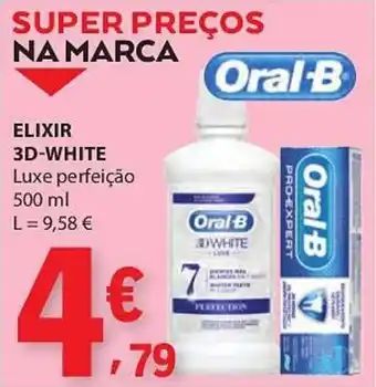 E.Leclerc Oral b elixir 3d-white luxe perfeição promoção