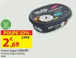 Auchan Creme Vegan VIOLIFE P/Barrar promoção