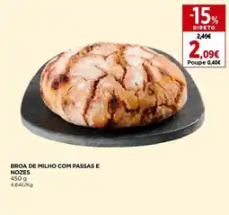 Supercor Broa de milho com passas e nozes promoção