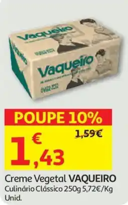 Auchan Creme Vegetal VAQUEIRO Culinário Clássico promoção