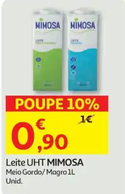 Auchan Leite UHT MIMOSA Meio Gordo/Magro promoção