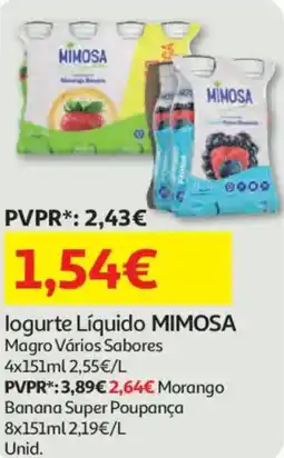 Auchan logurte Líquido MIMOSA promoção