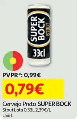 Auchan Cerveja Preta SUPER BOCK promoção
