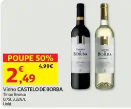 Auchan Vinho CASTELO DE BORBA promoção