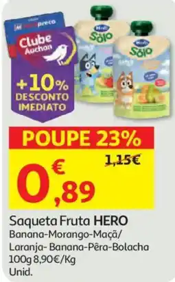 Auchan Saqueta Fruta HERO promoção