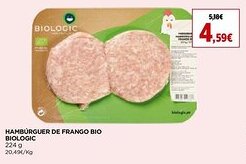 Supercor Hamburguer de frango bio biologic promoção