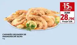 Supercor Camarão selvagem de madagascar 30/40 promoção