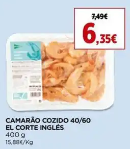 Supercor Camarão cozido 40/60 el corte inglés promoção
