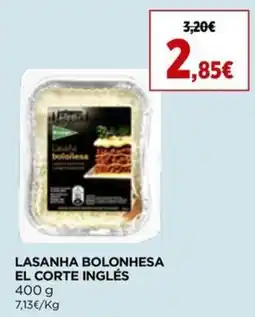 Supercor Lasanha bolonhesa el corte inglés promoção