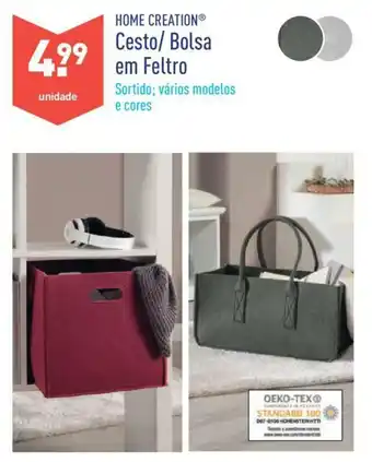 ALDI Home Creation Cesto/Bolsa em Feltro promoção