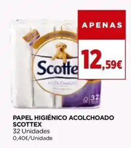 Supercor Papel higiénico acolchoado scottex promoção