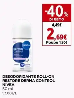 Supercor Desodorizante roll-on restore derma control nivea promoção