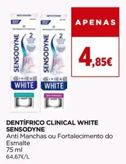 Supercor Dentifrico clinical white sensodyne promoção