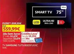 Auchan TV SAMSUNG TU75U8005FUXXC Unid. promoção