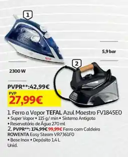 Auchan Ferro a Vapor TEFAL Azul Maestro FV1845E0 promoção