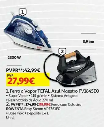 Ferro a Vapor TEFAL Azul Maestro FV1845E0