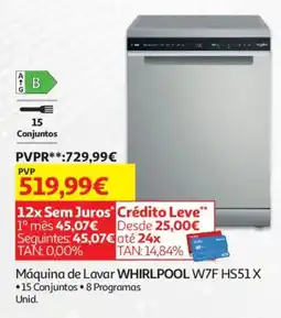 Auchan Máquina de Lavar WHIRLPOOL W7F HS51X promoção